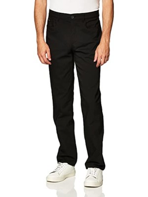 CALVIN KLEIN Мужские черные брюки Slim Fit из смесового хлопка 33W X 32L