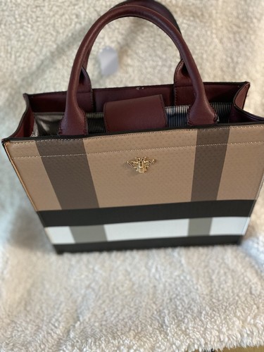 Deluxity Los Angeles Vegan Leather Purse Handbag Brown NEW WITH TAGS