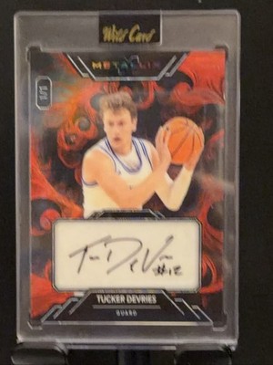 Wild Card Metalix Tucker DeVries Autographed 1/1 Sports Trading Card Iowa Guard