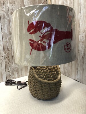 1 Lobster Nautical Beach Theme Table Lamp NWT Listing For 1 Have 2 NOS FREE SHIP