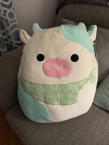 Squishmallow Belana The Cow 16 Inch Kellytoy Marshmallow Soft Plush 734689562879 | eBay