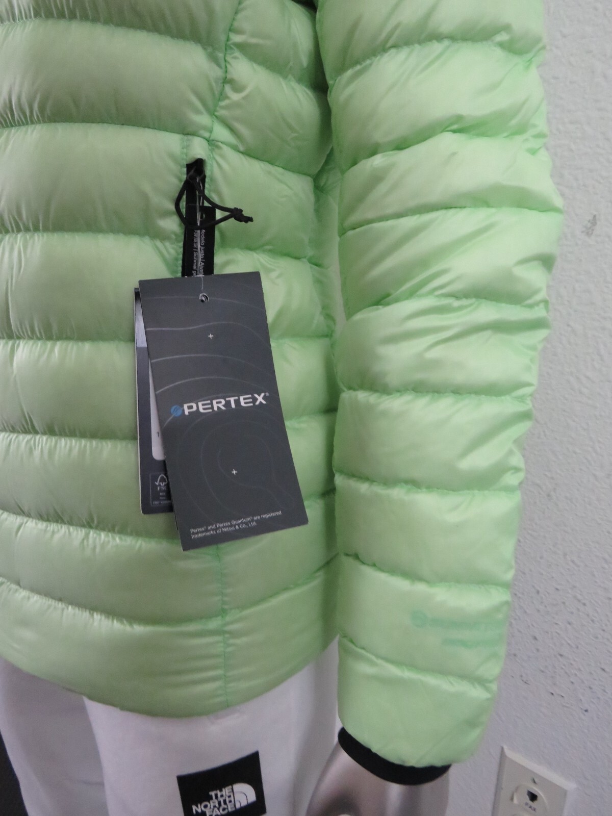 Pre-owned The North Face Womens  Summit Breithorn 800-down Full Zip Insulated Jacket Green In Patina Green