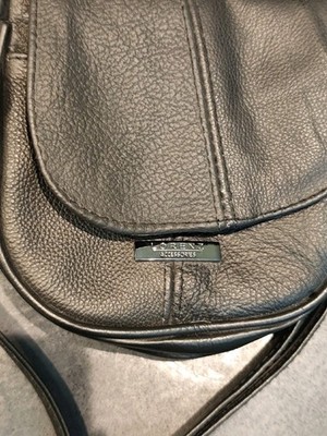 Lorenz Accessoires Umhängetasche schwarz Kunstleder kleine Handtasche