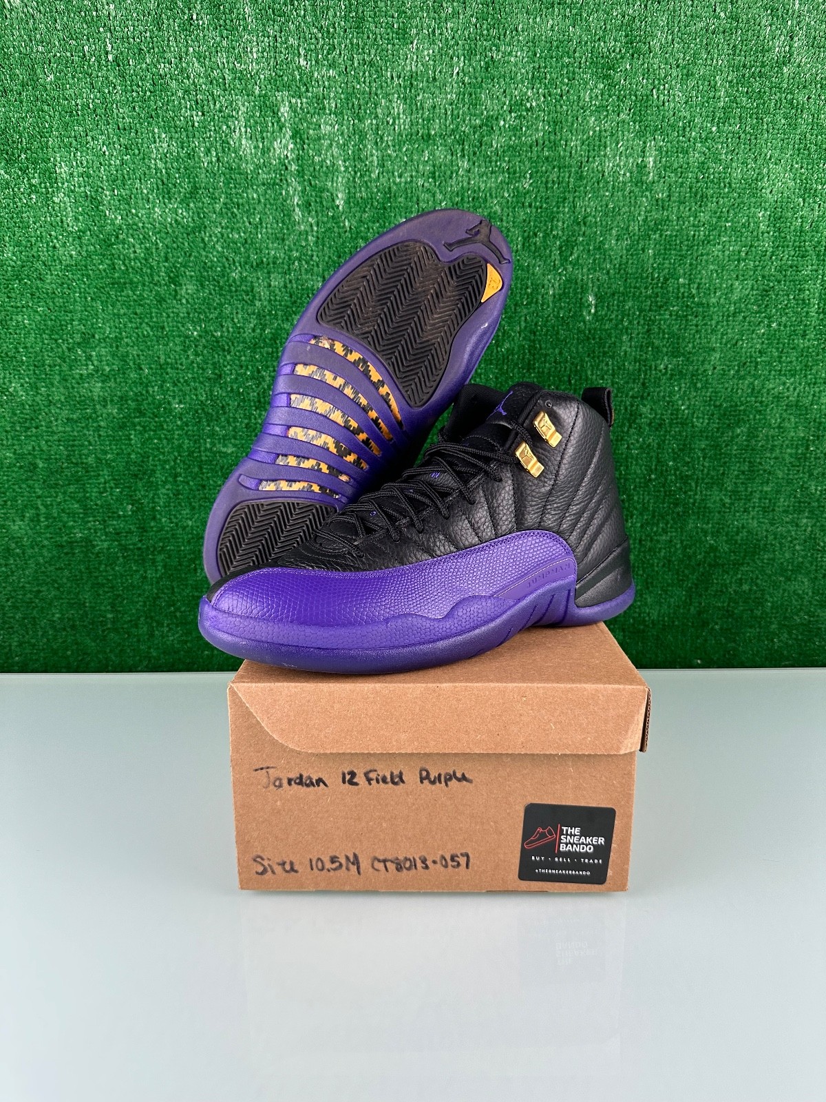 purple and black jordans 12 foot locker