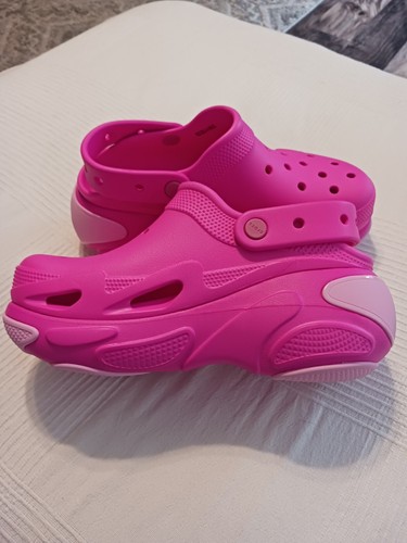 Crocs Bubble Crush Clogs Women's Sz 9 Pink Crush Rose Foule