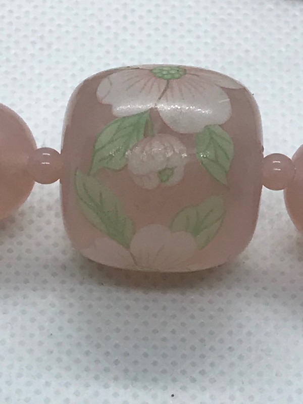 CHUNKY LIGHT PINK LUCITE PLASTIC BEAD 17.5