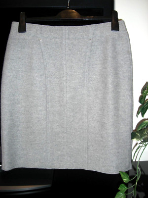 Marc Cain  grey virgin wool  pull on skirt size N5  UK 14 approx
