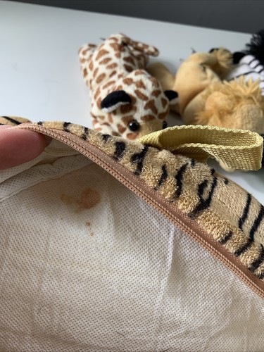 Wild Animal Backpack 11" by Unipak-Lion Tiger Zebra Leopard. Great Condition