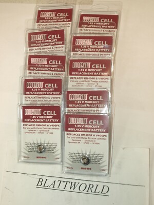 10 pieces NEW FRESH Wein Cell RM400R V400PX Mercury Free 1.35V Battery F/ PENTAX