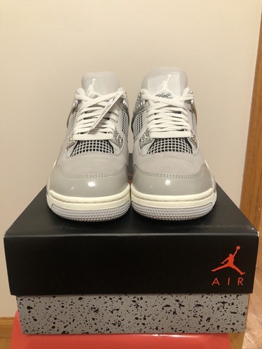 Pre-owned Jordan Nike Air  4 Retro Frozen Moments Aq9129-001 Women's Size 11.5-12 In Lt Iron Ore/sail-neutral Grey