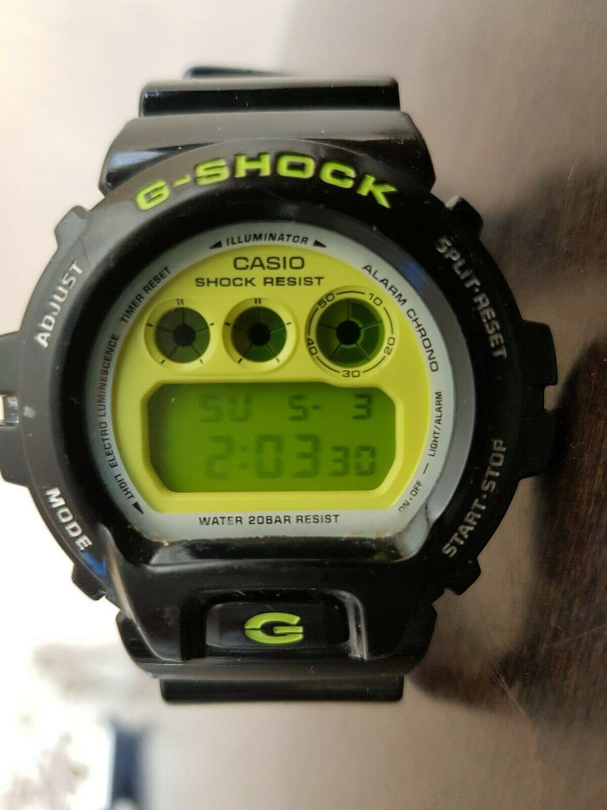 Vintage 90s Casio G Shock Limited Ed. Black/neon lime green Vintage 90s Casio G Shock Limited Ed. Black/neon lime green