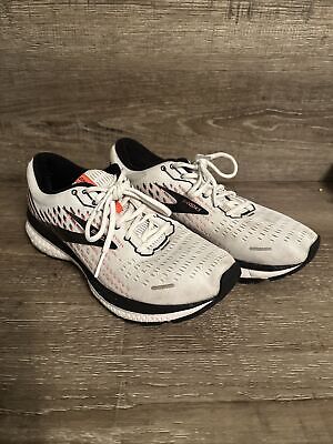 brooks ghost 13 women s size us 105 wide running shoe white pink black 165524215561