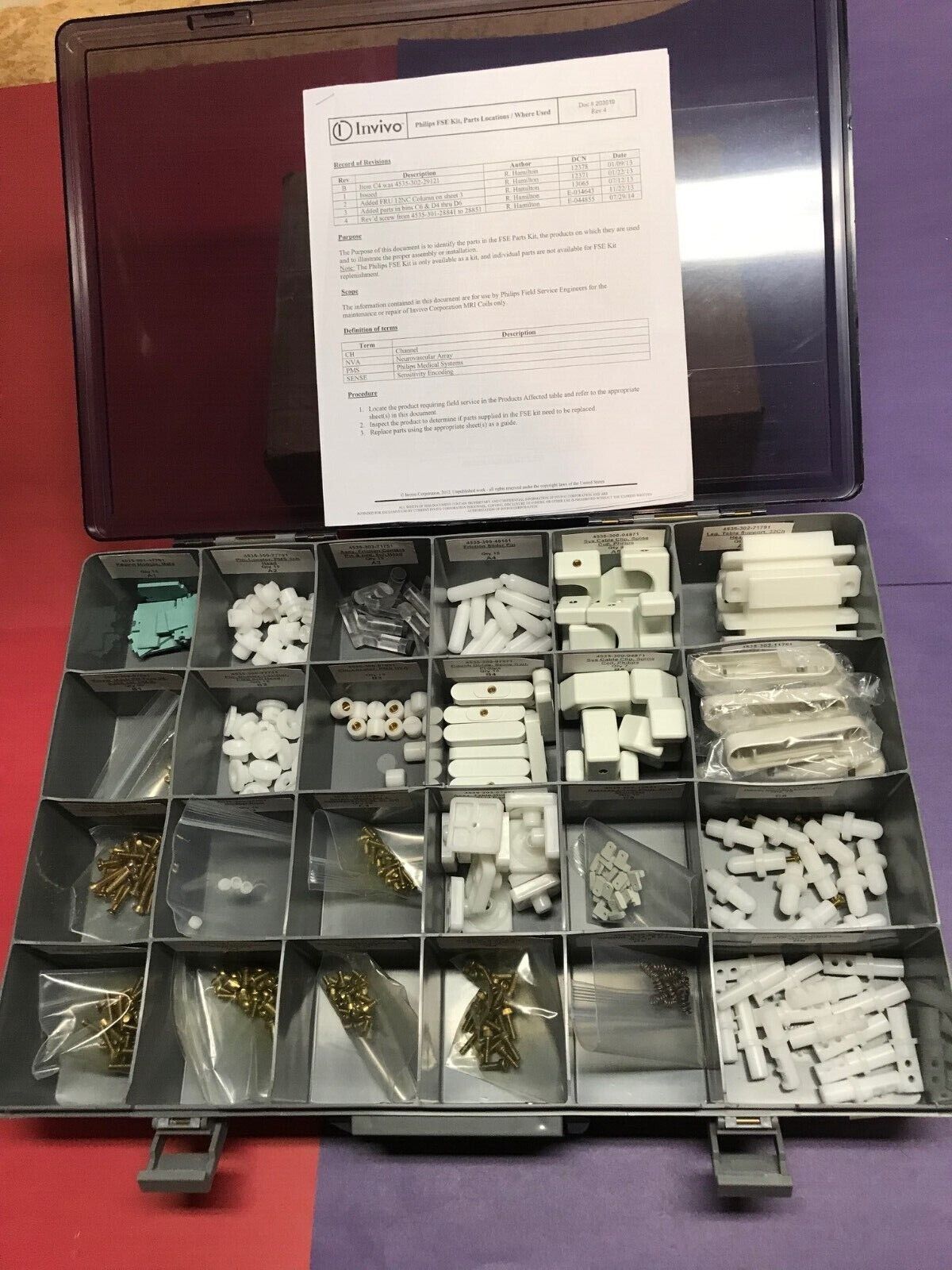 philips CSI surface coil repair kit part set 453530350842 philips CSI surface coil repair kit part set 453530350842
