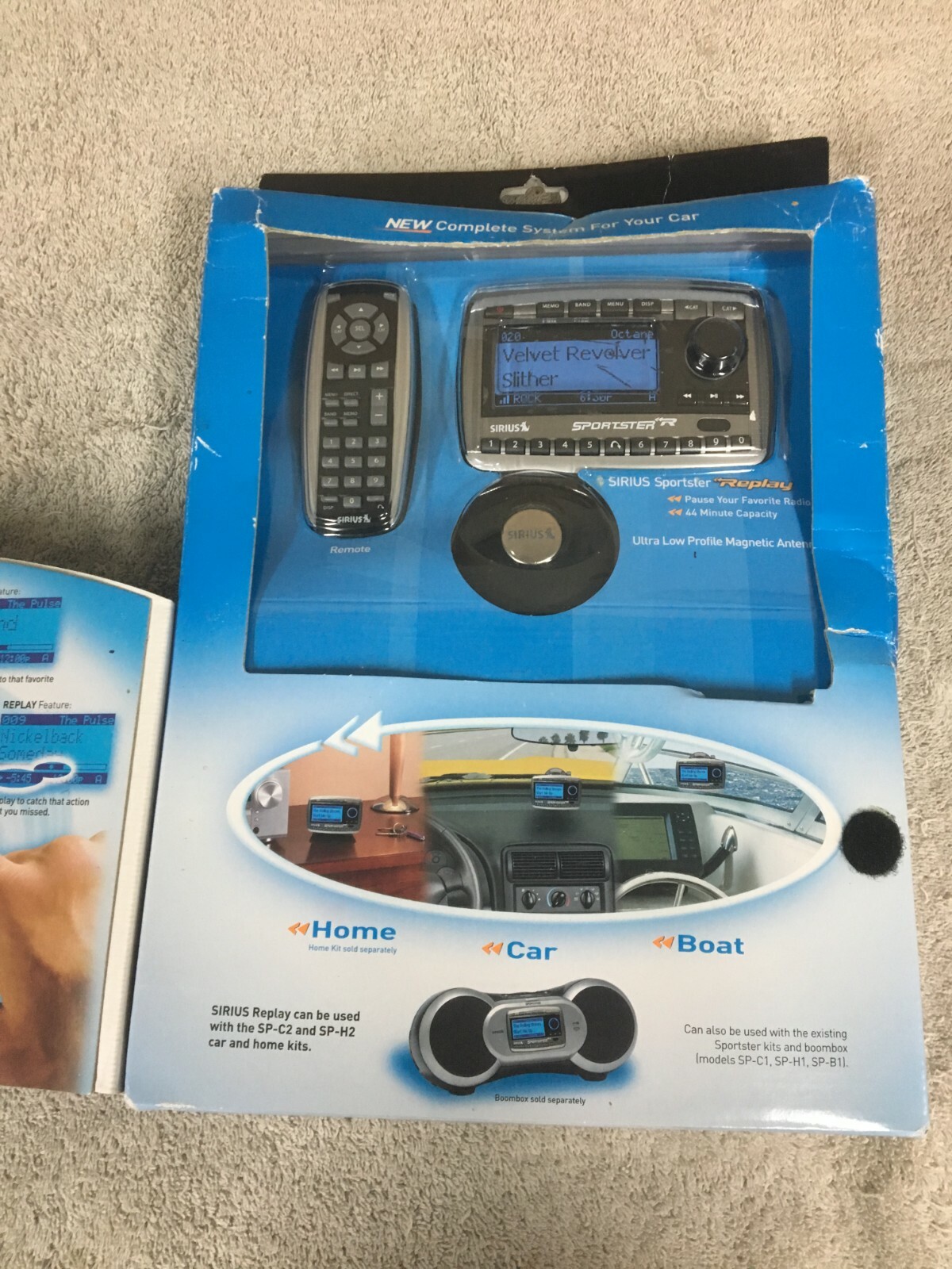 NEW OPEN BOX Sirius Sportster Replay SP-R2 Satellite Radio w/car kit SP-TK