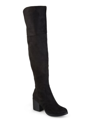 

JOURNEE COLLECTION Женские черные широкие ботинки Sana с круглым носком на блочном каблуке, Черный, SANA-BLK-080WC