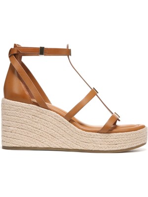 

FRANCO SARTO Женские коричневые эспадрильи на танкетке с круглым носком и шипами, 9 м, Коричневый, I1239S1