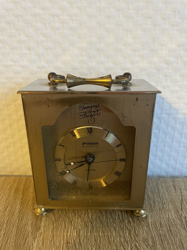 Horloge RÃ©Veil  Staiger Â«Â Tempus FugitÂ Â» En Laiton 