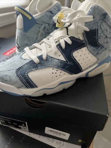 Air Jordan 6 Retro (GS) 6Y デニム Amazon.com | Nike Air Jordan 6 VI Washed Denim GS Grade