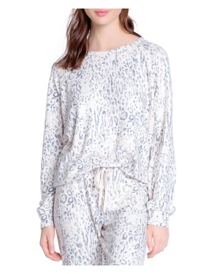 

Рубашка для сна PJ SALVAGE Intimates цвета слоновой кости с манжетами и кромкой на кромке, Цвет слоновой кости
