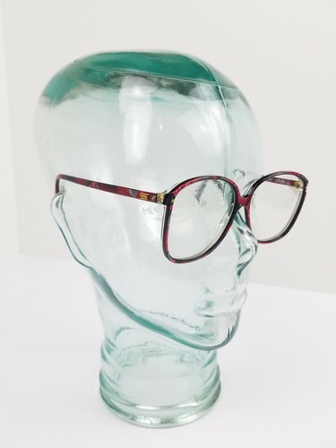 Vintage Silhouette Frame Austria Red Oval Glasses Frames Eyeglasses w/ Demo Lens