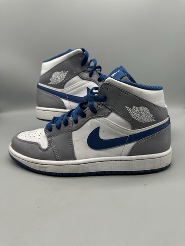 ★NIKE★Jordan 1 Mid Cement Grey True Blue★大人気★ Amazon.com | Nike mens Air Jordan 1 Mid Shoes, Cement Grey