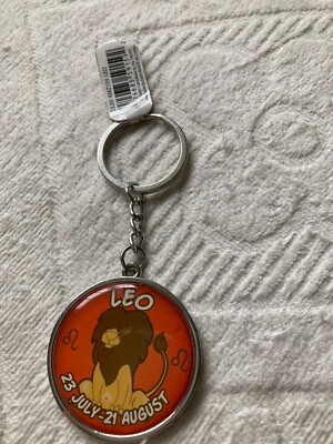 Zodiac - Leo - 23 July   21 August - Key Chain - New with label