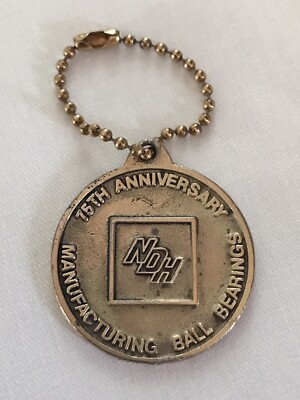 1967 New Departure Hyatt Ball Bearings 75th Anniversary Keychain Sandusky Ohio