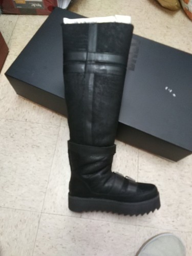 Pre-owned Ugg Womens Boots Moto Punk Otk Over The Knee 8 In Black