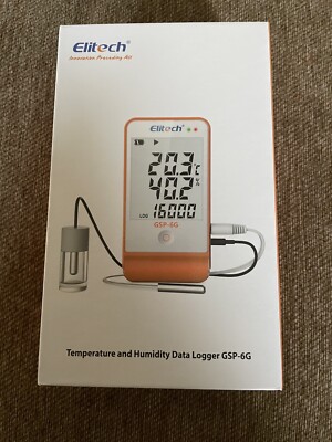 Elitech GSP-6G Temperature and Humidity Data Logger Recorder. Brand New