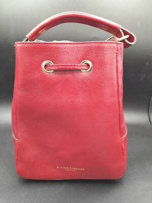 New without tags Divina Firenze  Italian Leather Red handbag