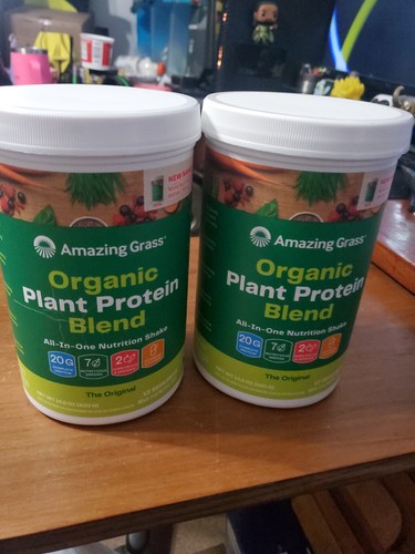 2 X Amazing Grass Organic Plant Protein 20g Original Blend, 