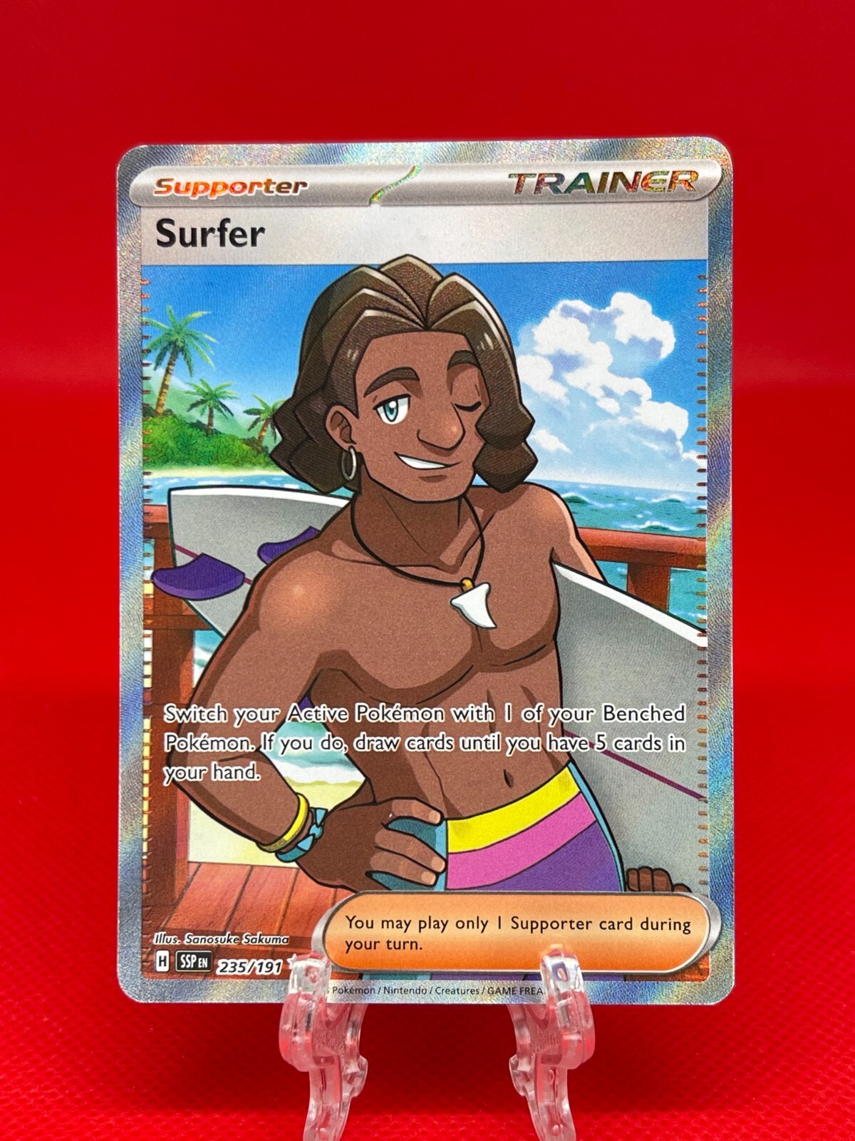 NOVA TCG ヌスターク　一枚400円 Pokémon TCG Surfer 235/191 Surging Sparks Full Art Ultra