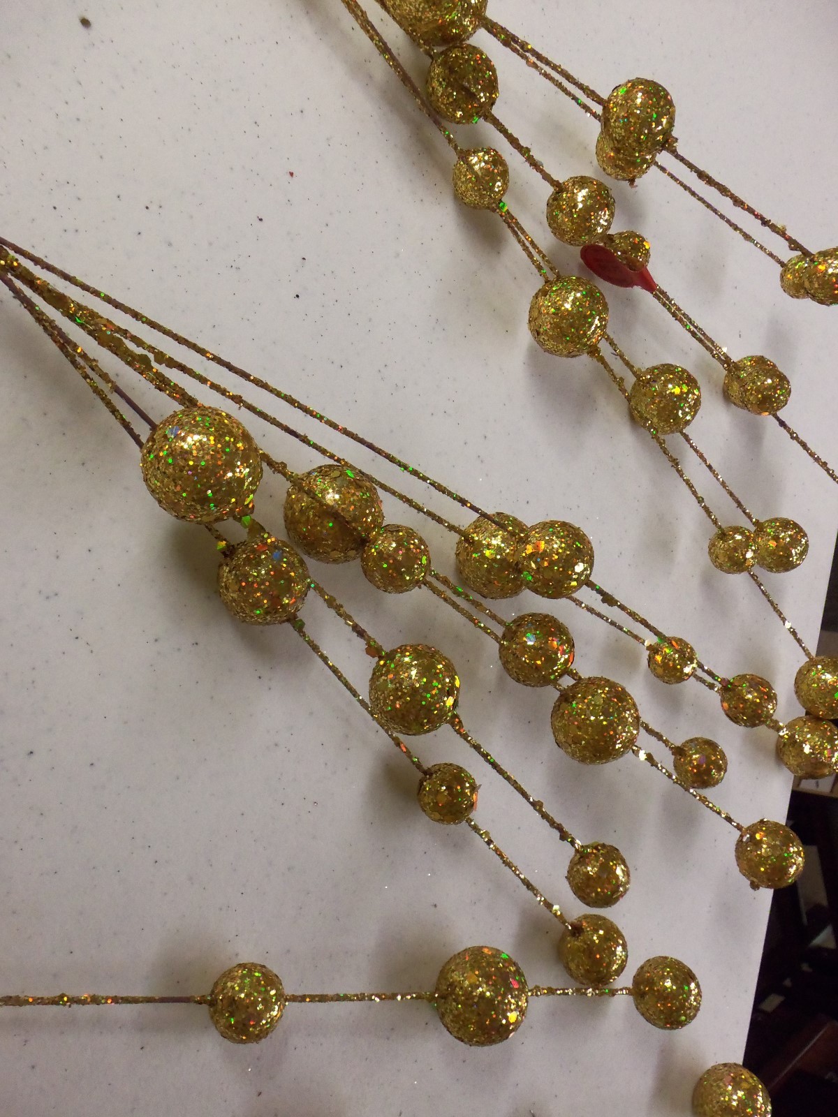 Christmas Floral Pick Gold Balls on sticks 28