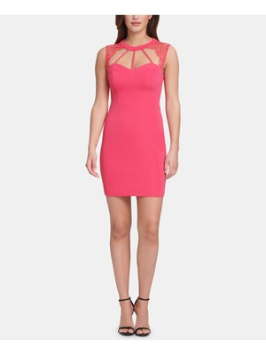 

Женское розовое облегающее платье с вырезом и вырезом GUESS. Размер, Розовый