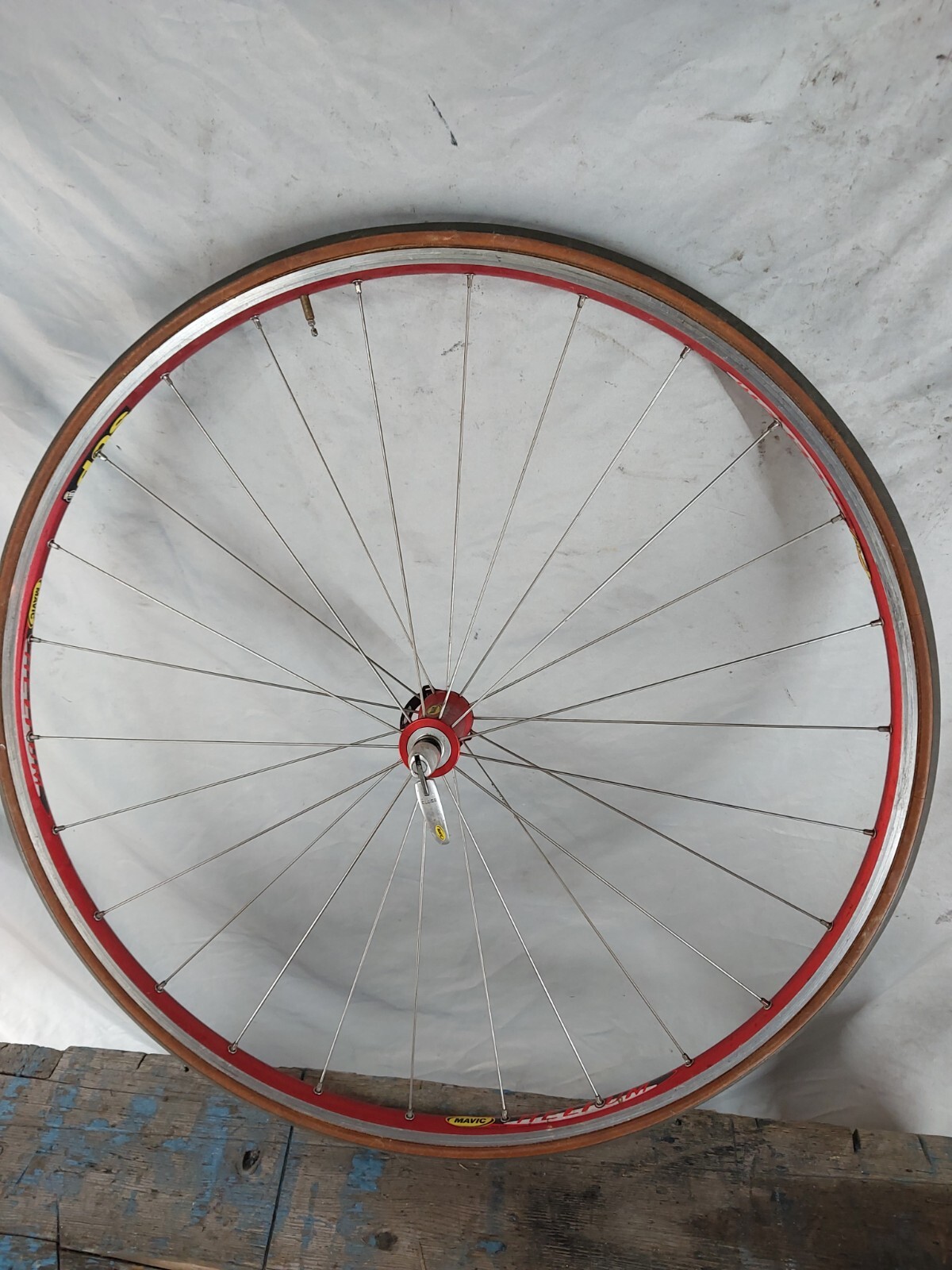 MAVICホイール (HELIUM) VINTAGE ORIGINAL MAVIC HELIUM RED ANODIZED SHIMANO 10 SPD