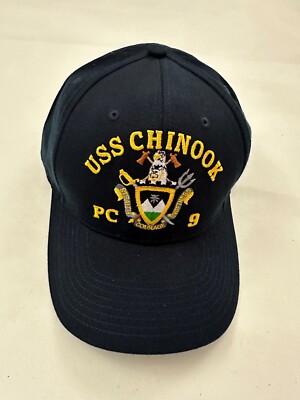 New The Corps USS Chinook PC 9 Logo Blue Baseball Cap Hat One Size