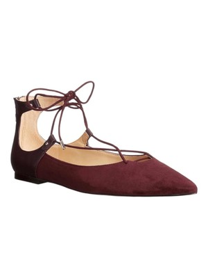 

SAM EDELMAN Женские бордовые кожаные туфли на плоской подошве с заостренным носком Rosie и ремешками, 8 м, Burgundy, E4899L3