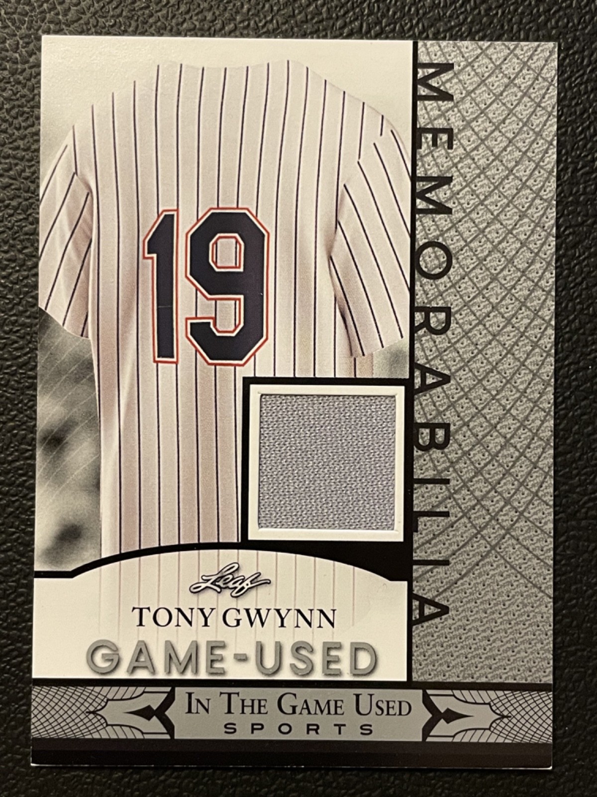 2024 Leaf In The Game Used Memorabilia Silver Tony Gwynn Jersey