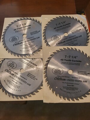4x NEW Oldham Saw Blade 7 1/4'' Carbide 40T Set of 4