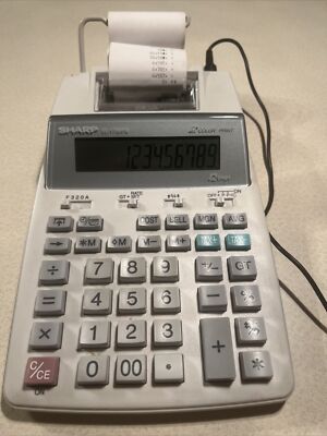 Sharp EL-1750P III 2-Color Printing Calculator  Tested and working
