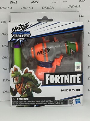 Nerf Fortnite ''Micro RL'' Microshots Dart Firing Toy Blaster with 2 Elite Darts 