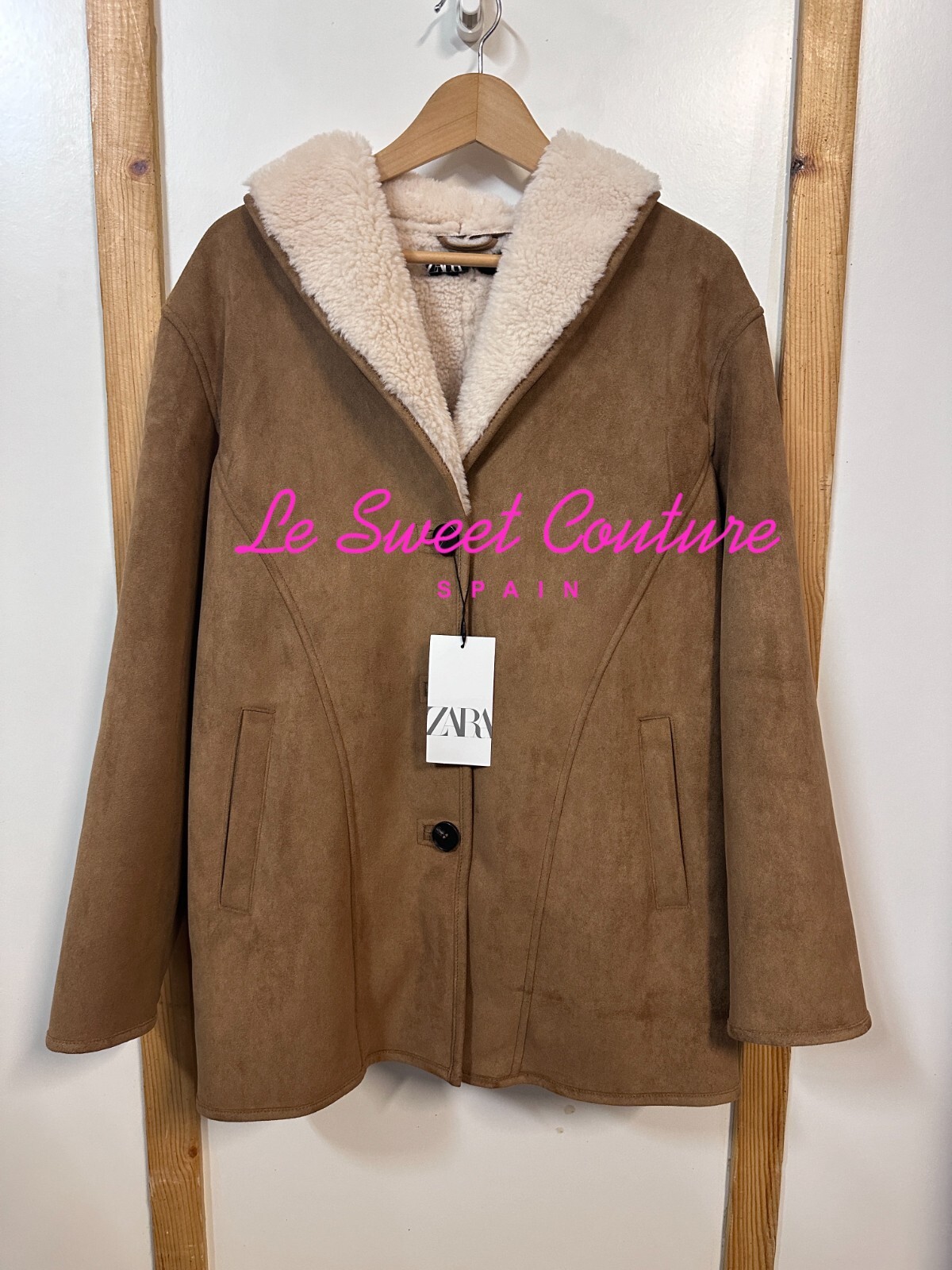 ZARA WOMAN NWT FW24 DOUBLE-FACED SEMI-LONG COAT CAMEL ALL