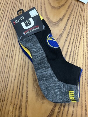 UNK NBA GOLDEN STATE WARRIORS LOW CUT SOCKS SIZE 6-12 NWT 3 PACK