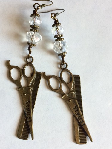 Stylist Charm Earrings With Shiny Austria Crystals