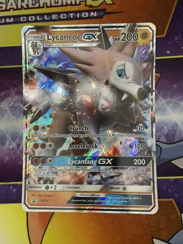 LYCANROC GX Jumbo Pokemon TCG Card SM14 Black Star Jumbo