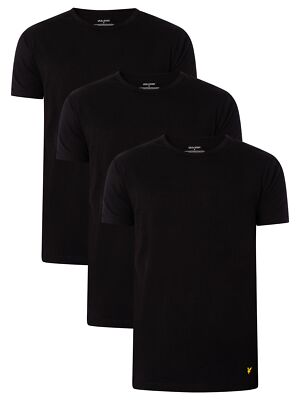 

Набор из 3 мужских футболок Lyle - Scott Maxwell Lounge Crew, черный, LS3PKT900-9018