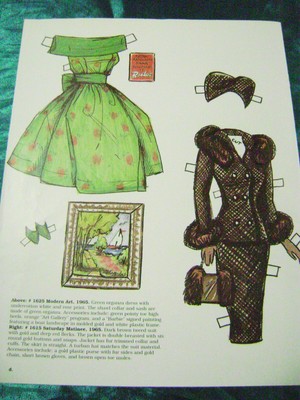 VTG PAPER DOLLS ULTRA RARE BARBIE by OUELLETTE MAGAZINE ORIGINAL 1960s FASHIONS
