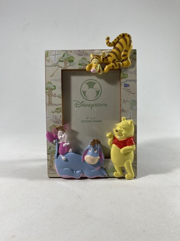 Winnie The Pooh Picture Frame Disney Store 4"x6" Disney Store Tigger Eeyore Pooh