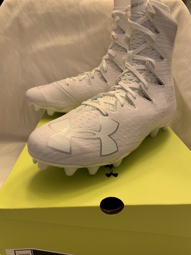 New Under Armour UA Highlight MC Football Lacrosse Cleats White 1297358-100/101