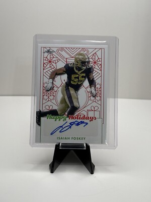 2023 Leaf Happy Holidays #BA-IF1 Isaiah Foskey Autograph